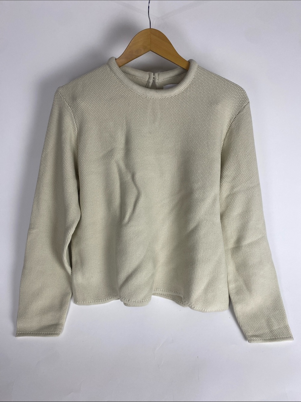 New A.Putnam Women’s MAC KNIT CREW Sweatshirt Size M Silver Rich $145